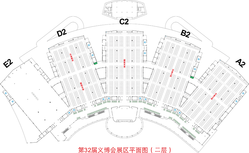 義博會(huì )展位平面圖二層